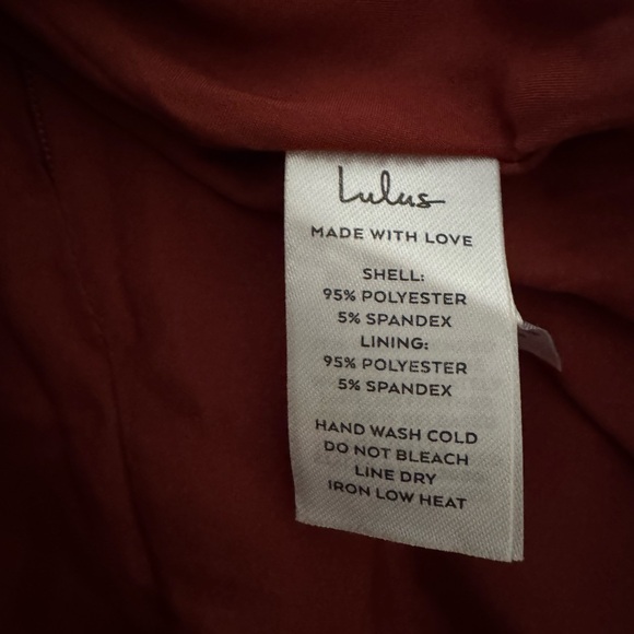 Lulus So Loving Rust Orange Satin Pleated Lace-Up
Backless Maxi Dress, Size S - Picture 13 of 16